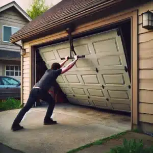 open garage door manually from outside